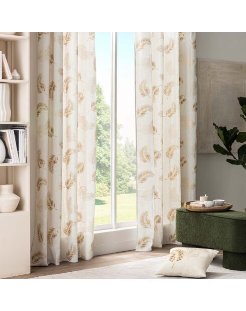 Isadora Afneembaar kussen Polykatoen Metallic Okerprint - 45x45 cm