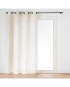 Ösenvorhang Igor mit natürlichem Leinenwebeffekt, 140 x 260 cm