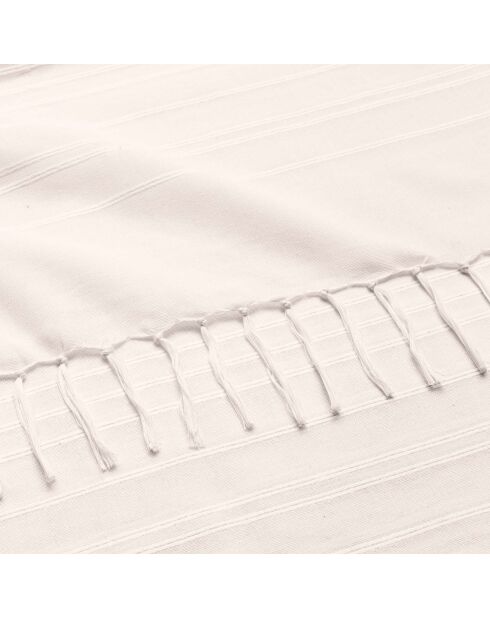 Plaid con frange Lilia in cotone naturale - 240x260 cm