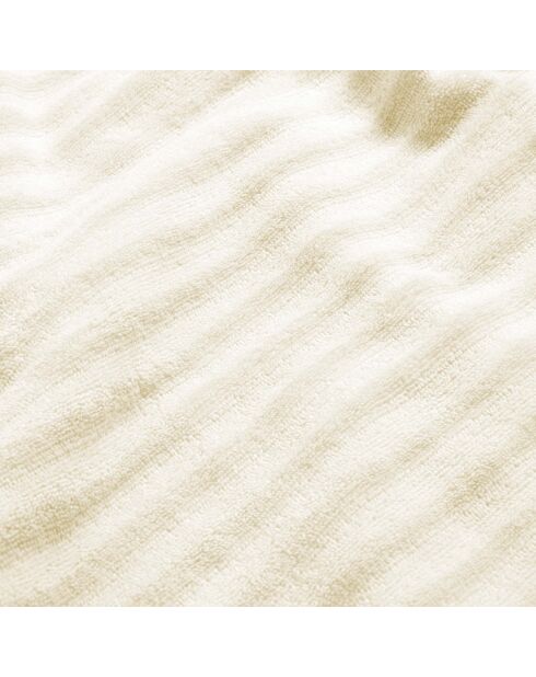 Drap de bain en coton, éponge unie Maya ivoire - 90x150 cm
