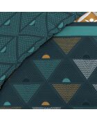 Beidseitig verwendbares Bettbezug-Set Triade, Blaugrün