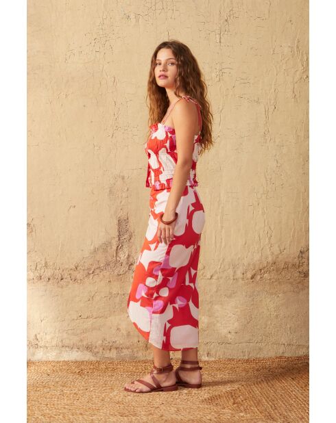 Top Paule style seventies en maravoile pink combo