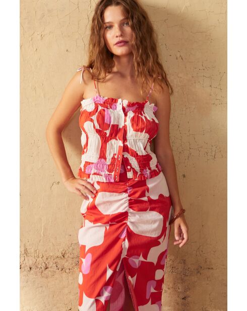 Top Paule style seventies en maravoile pink combo