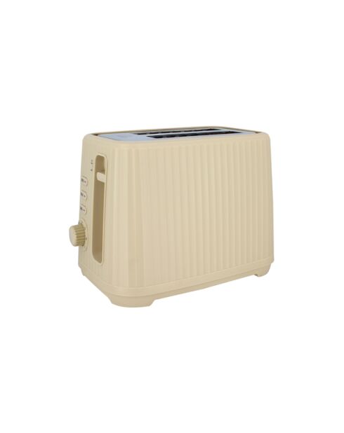 Beiger Polypropylen-Toaster mit 2 Scheiben, 290 x 190 x 210 cm