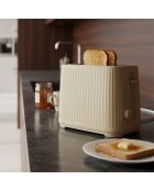 Beiger Polypropylen-Toaster mit 2 Scheiben, 290 x 190 x 210 cm