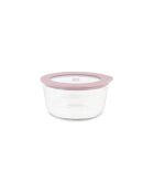 Caja de prensa redonda de vidrio borosilicato de lavanda, hermética, 250 ml