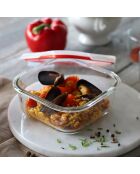 Vierkante luchtdichte verpakking met clementinedeksel - 500 ml