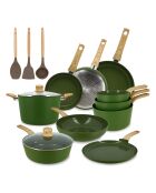 Colorama Olive 13-teiliges Induktionskochset aus Aluminium, 385 x 240 x 150 cm