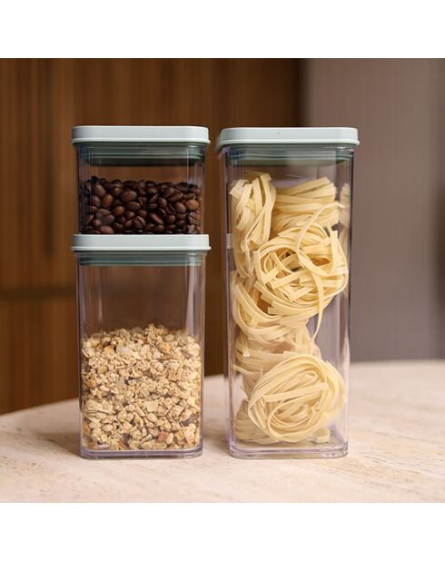 Boite hermétique en plastique avec couvercle vert - 500ml