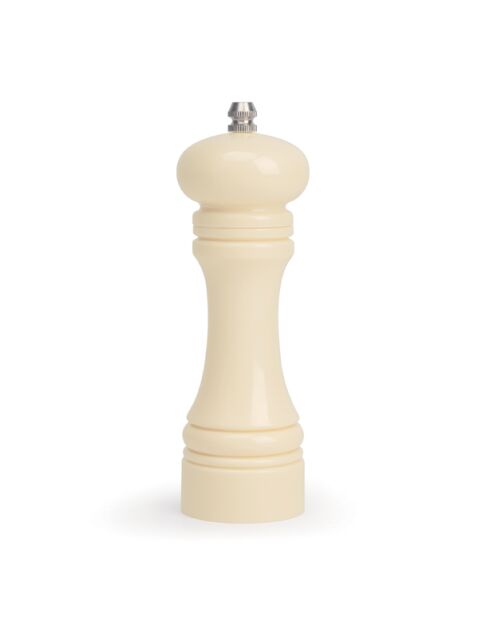 Moulin sel poivre en plastique creme broyeur céramique - H.18.5cm