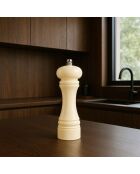 Moulin sel poivre en plastique creme broyeur céramique - H.18.5cm