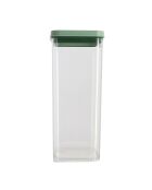 Boite hermétique en plastique avec couvercle vert - 1.5l
