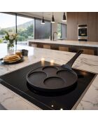 Poêle à pancakes en aluminium 4 trous noir - D.26cm