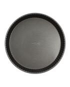 Zwarte amandeltaartvorm van koolstofstaal met antiaanbaklaag - D.30 cm