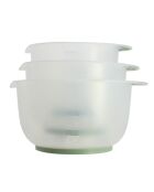 Set de 3 bols à mélanger en plastique transparent - 1.5l, 2l et 2.5l