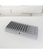 Égouttoir à vaisselle en polypropylène avec tapis en polyester gris - 445x165x35 cm