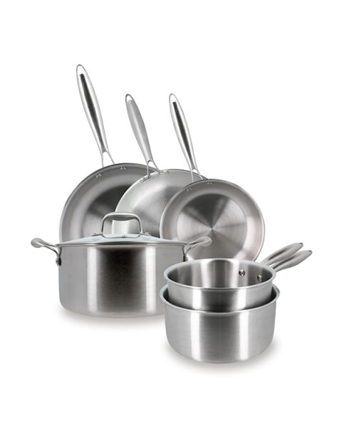 Lot de 6 pièces trinox en acier inoxydable - 355 x 260 x 135 cm