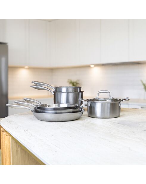 Lot de 6 pièces trinox en acier inoxydable - 355 x 260 x 135 cm