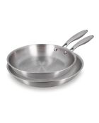 Set de 2 poêles trinox en acier inoxydable - 24/28cm