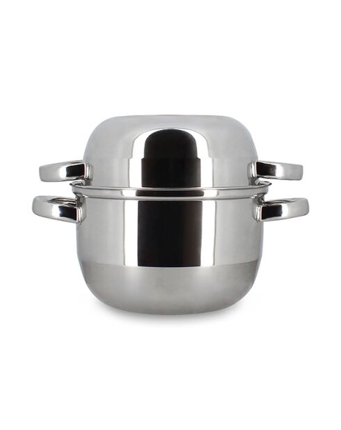 Muscheltopf aus Edelstahl - D.18cm - 2,7 l