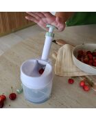 Weißer Kunststoff-Kirschentopf - 148 x 122 x 250 cm