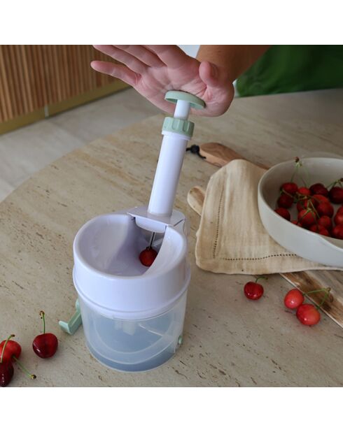 Weißer Kunststoff-Kirschentopf - 148 x 122 x 250 cm