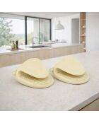Set mit 2 Handschuhen aus reinem cremefarbenem Silikon - 110x75x95 cm