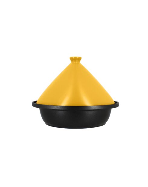 Tajine aluminium inductiebodem saffraan keramisch deksel - D.24cm
