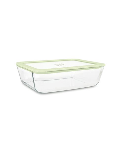 Scatola ermetica rettangolare pressbox in vetro borosilicato celadon - 1550ml