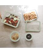 Scatola ermetica rettangolare pressbox in vetro borosilicato celadon - 1550ml