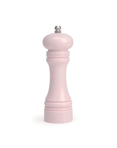 Moulin sel poivre en plastique rose broyeur céramique - H.18.5cm
