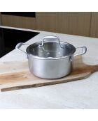 Pentola Trinox in acciaio inox con coperchio - D.20cm