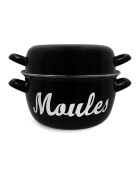 Mosselpot met zwart opschrift - 5l