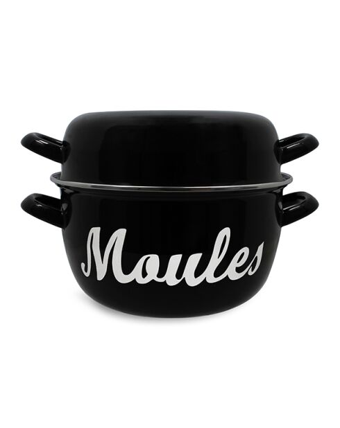 Muscheltopf mit schwarzer Schrift - 5l