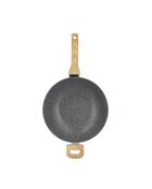 Kaneelwok met lichte houten handgrepen - D.28 cm