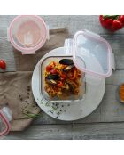 Vierkante luchtdichte verpakking met clementinedeksel - 800 ml