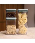 Luchtdichte plastic container met groen deksel - 1000ml