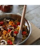 Cepillo de silicona Eliott con mango de madera de haya natural/marrón, 38 x 30 x 270 cm