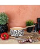 Juego de sartenes y cacerolas de aluminio Leopard con revestimiento de cerámica marrón, 24 cm de diámetro y 18 cm de diámetro