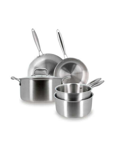 Lot de 5 pièces trinox en acier inoxydable - 355 x 260 x 135 cm