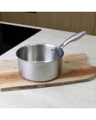 Casserole trinox en acier inoxydable - D.18cm