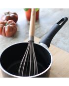 Eliott siliconen garde met naturel/taupe beukenhouten handvat - 280x50x50 cm