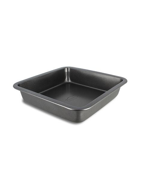 Molde cuadrado para tartas Amandine de acero al carbono negro, 225 x 225 x 47 cm