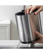 Soporte para utensilios de acero inoxidable y plástico - 18 x 11,5 x 19,5 cm