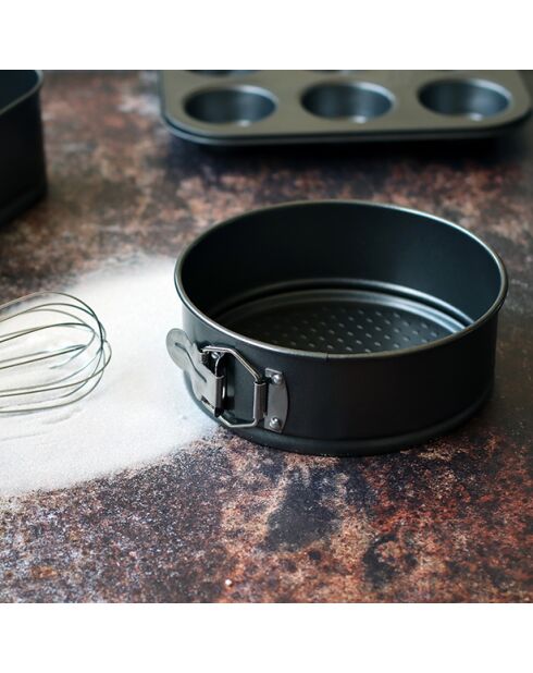 Uitneembare amandelspringvorm van zwart koolstofstaal - 14x6,8cm