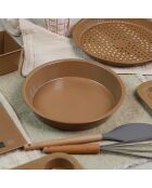 Moule à manqué colorama en acier carbone marron - D.26cm