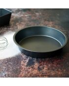 Zwarte amandeltaartvorm van koolstofstaal met antiaanbaklaag - D.26cm