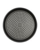 Amandine geperforeerde taartvorm in zwart roestvrij staal met antiaanbaklaag - D.30cm