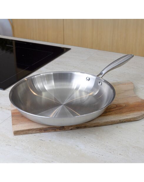 Poêle trinox en acier inoxydable - D.30cm