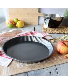 Tortiera nera in acciaio al carbonio antiaderente alle mandorle - D.28 cm